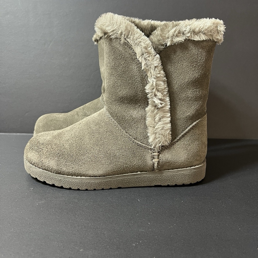 Women's Daniah Suede Mid Boots Universal Thread Size 7 Gray Outdoor 096 09 3562